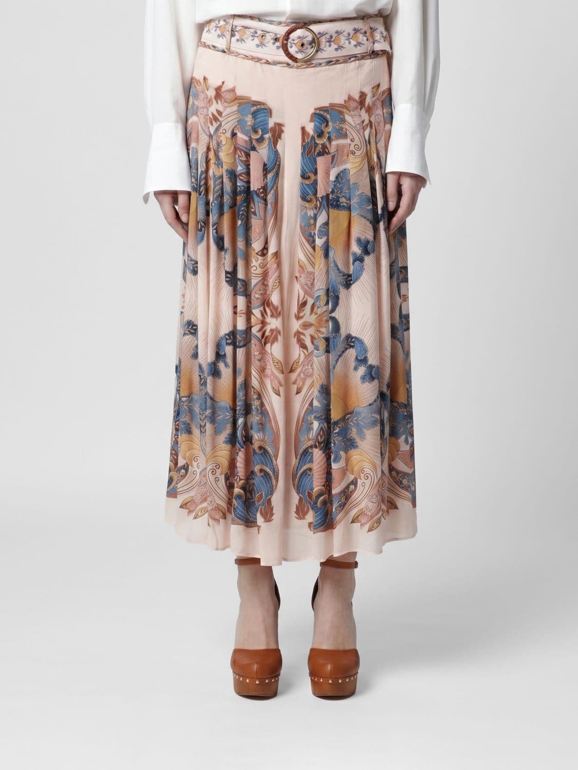 Farm Rio Liberty Print Midi Skirt