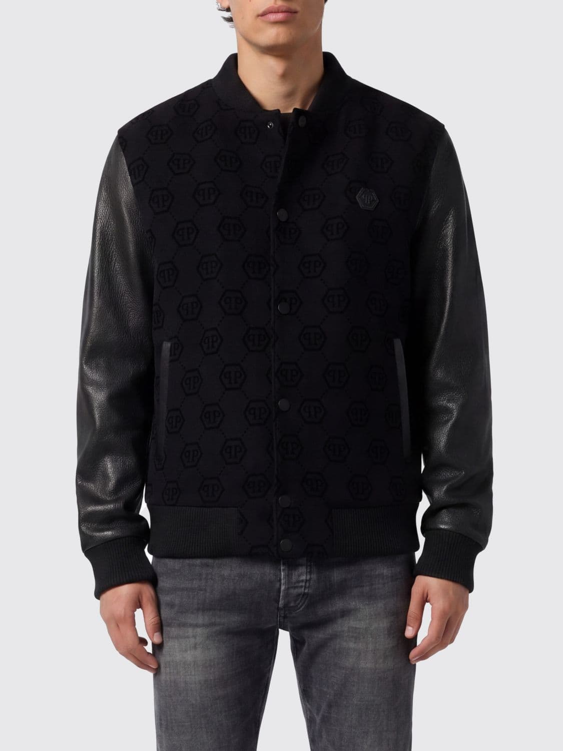 Philipp Plein Varsity Monogram Bomber Jacket