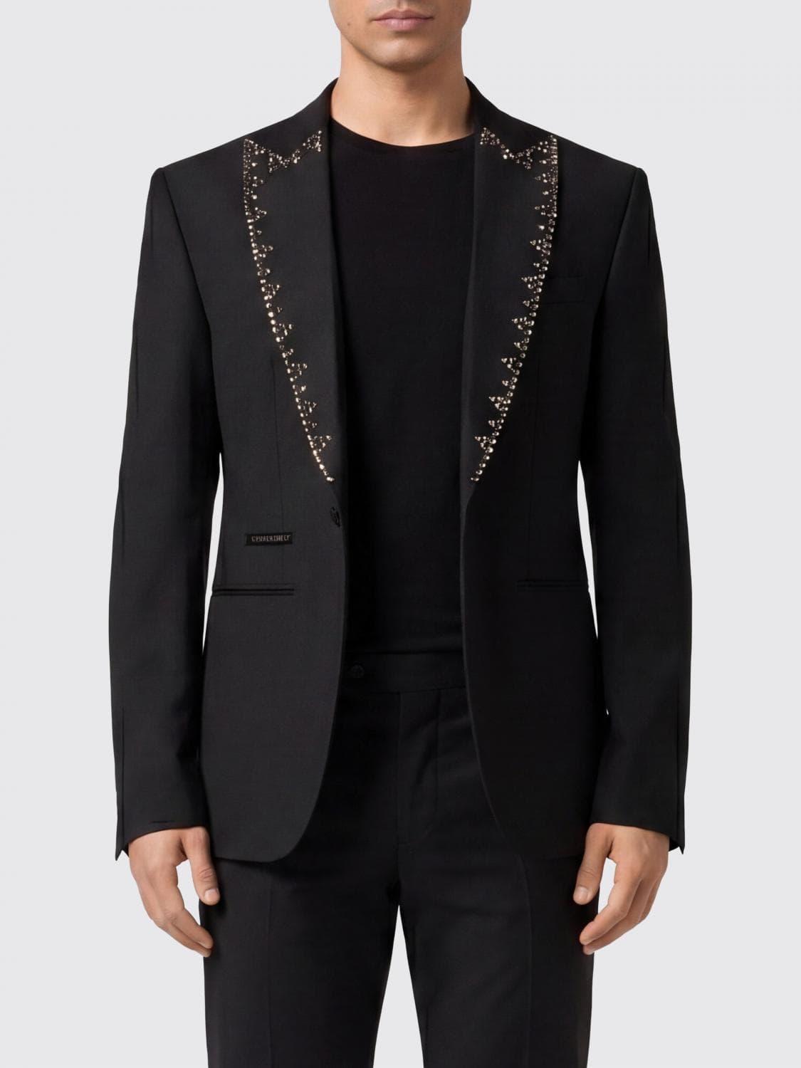 Philipp Plein Single-Breasted Virgin Wool Blend Blazer