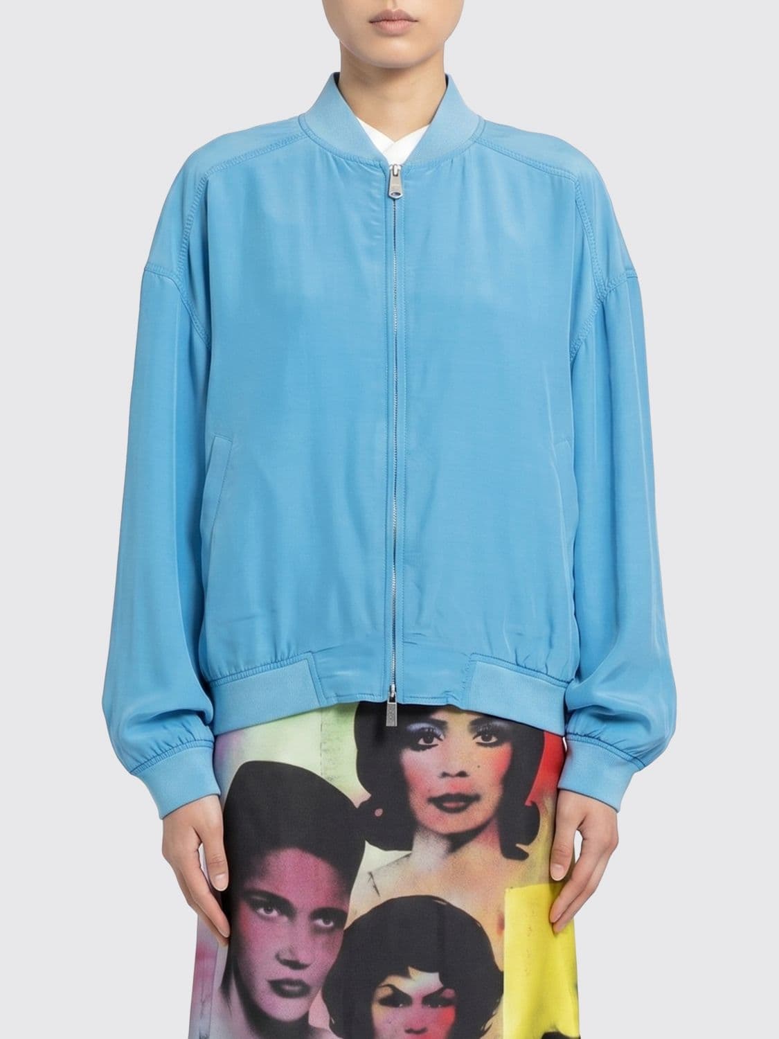 Versace Silk Poplin Bomber Jacket