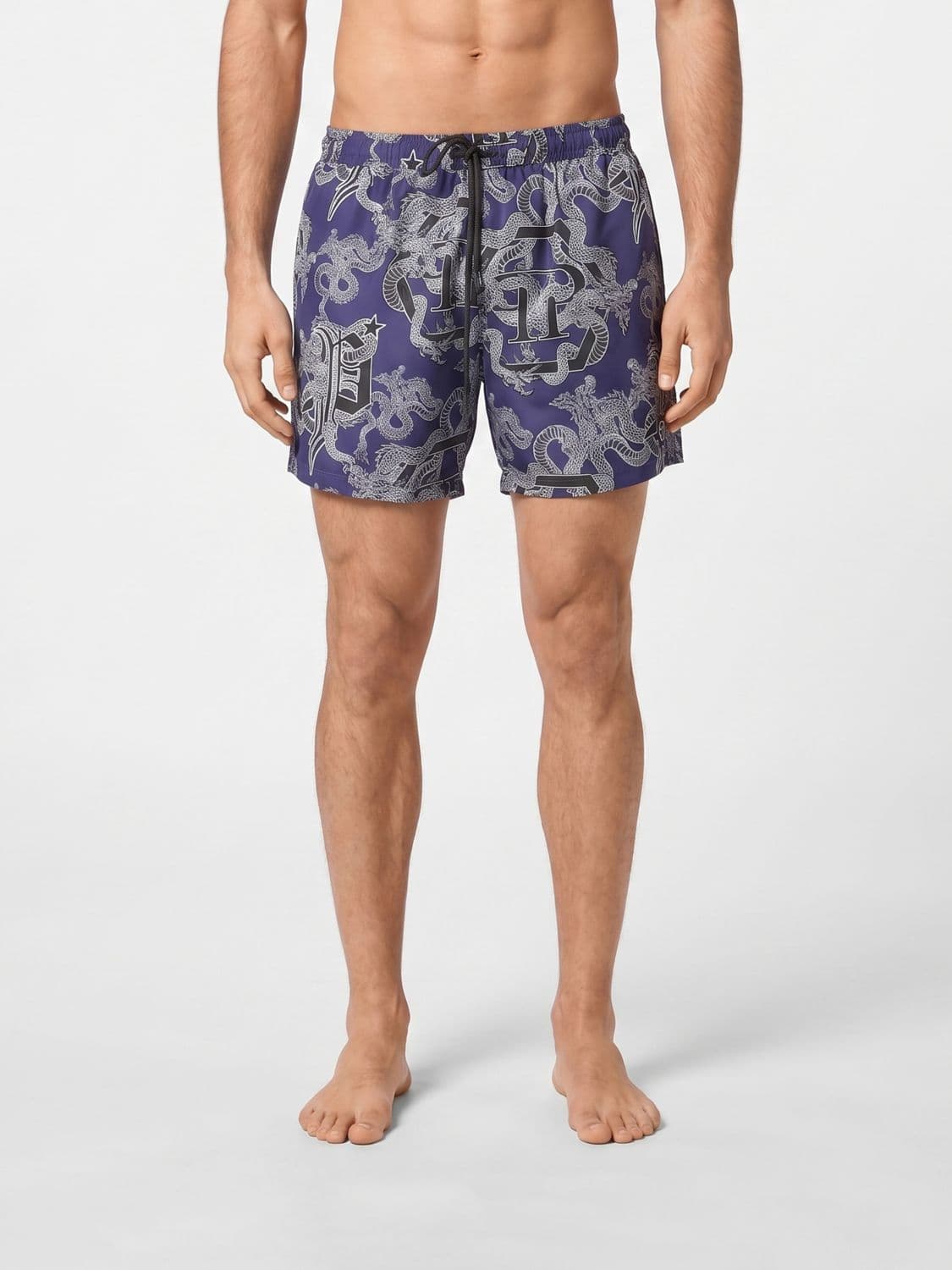 Philipp Plein Printed Polyester Swimsuit