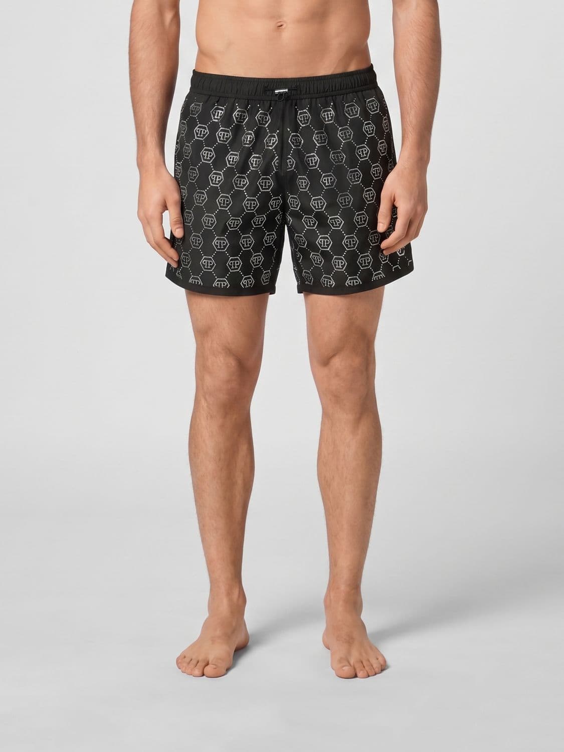 Philipp Plein Rhinestone Polyester Swimsuit