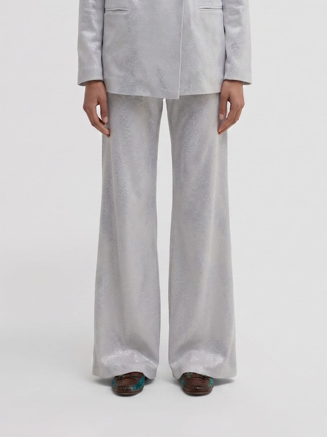 Maccapani Easy Flared Trousers in Organic Cotton Blend