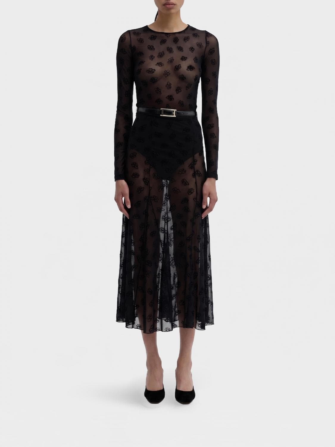 Maccapani Floral Tulle Skirt