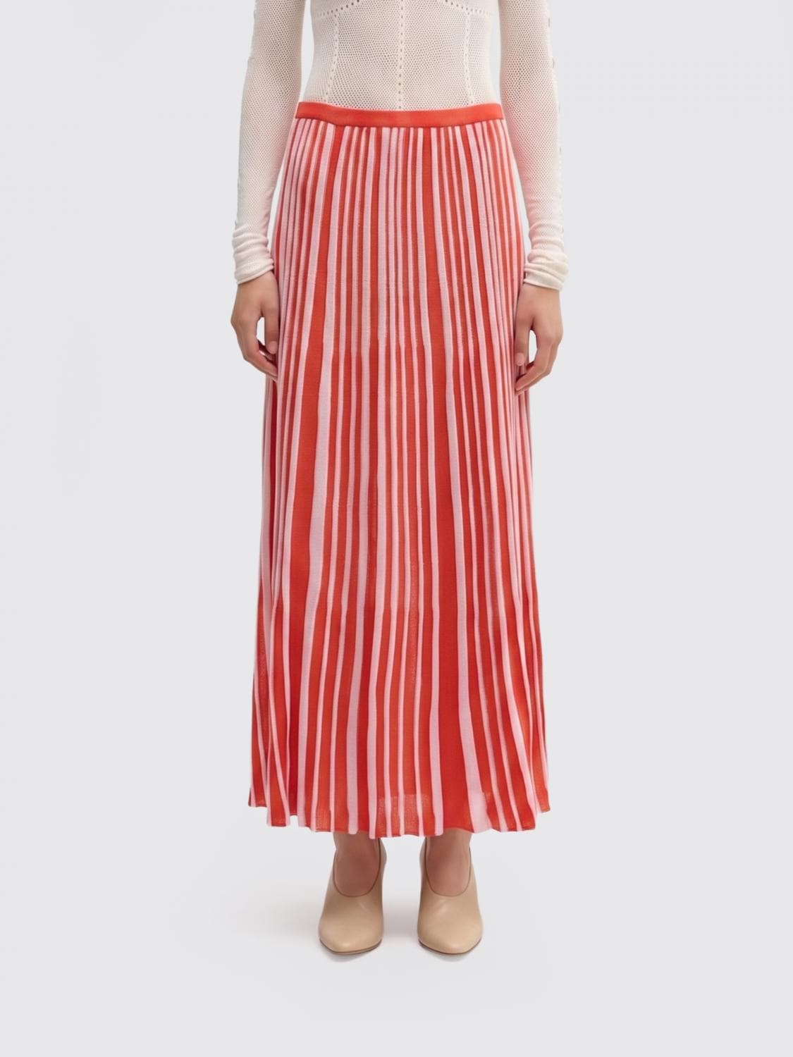 Maccapani Pleated Viscose Blend Skirt