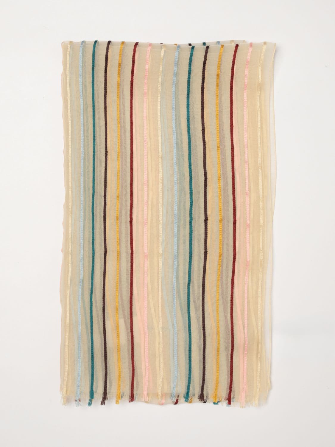 Paul Smith Striped Silk Blend Scarf