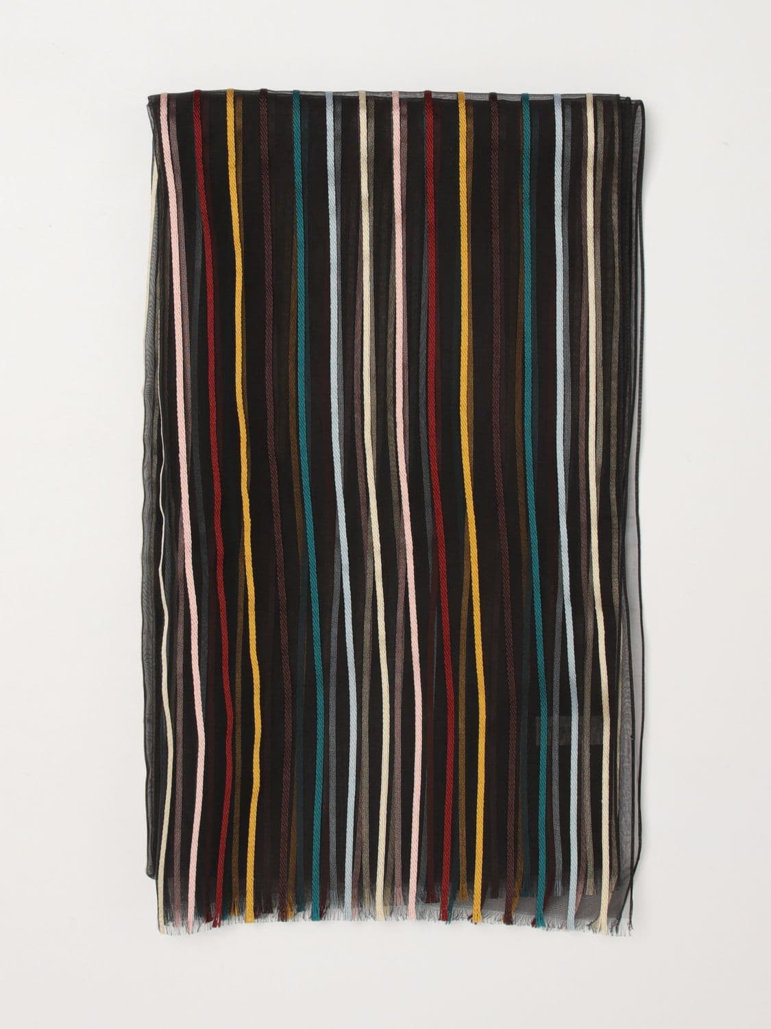 Paul Smith Striped Silk Blend Scarf · OS