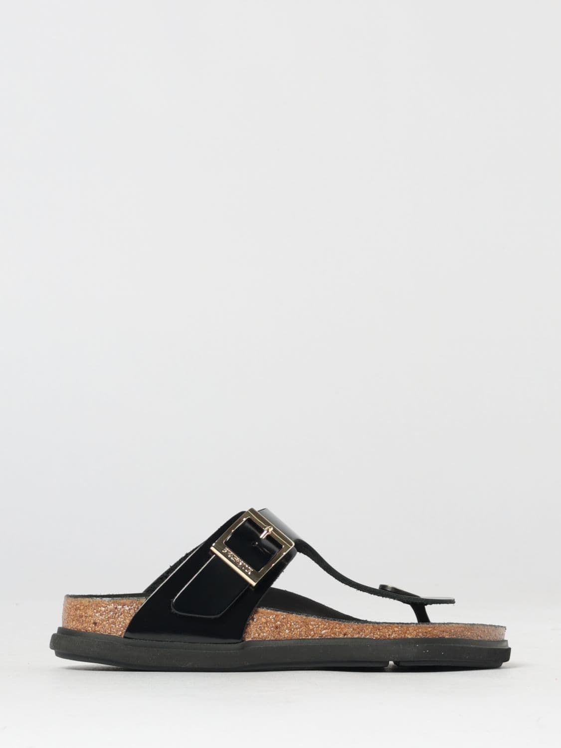 Birkenstock Gizeh Droplet Buckle Sandals in Brushed Leather