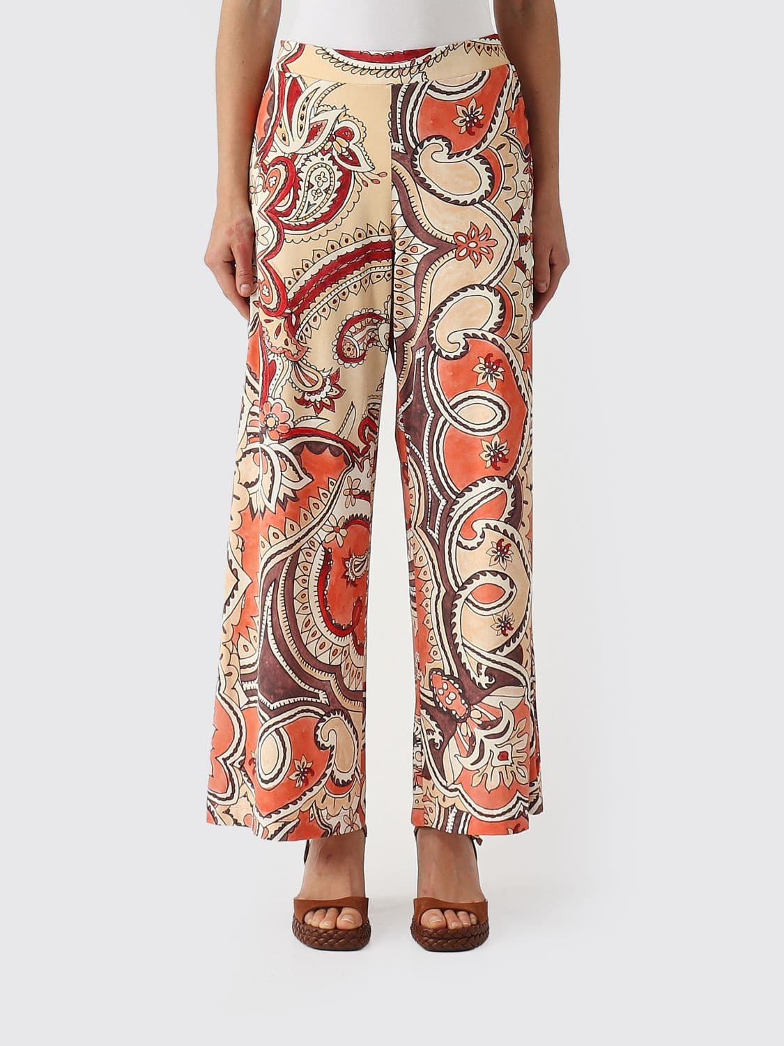 Maliparmi Printed Jersey Wide Leg Trousers