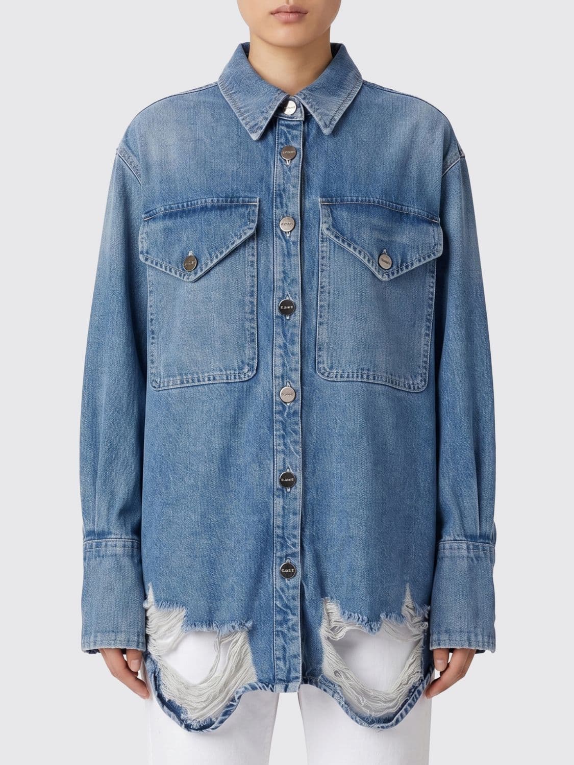 Dondup Distressed Denim Shirt · 38