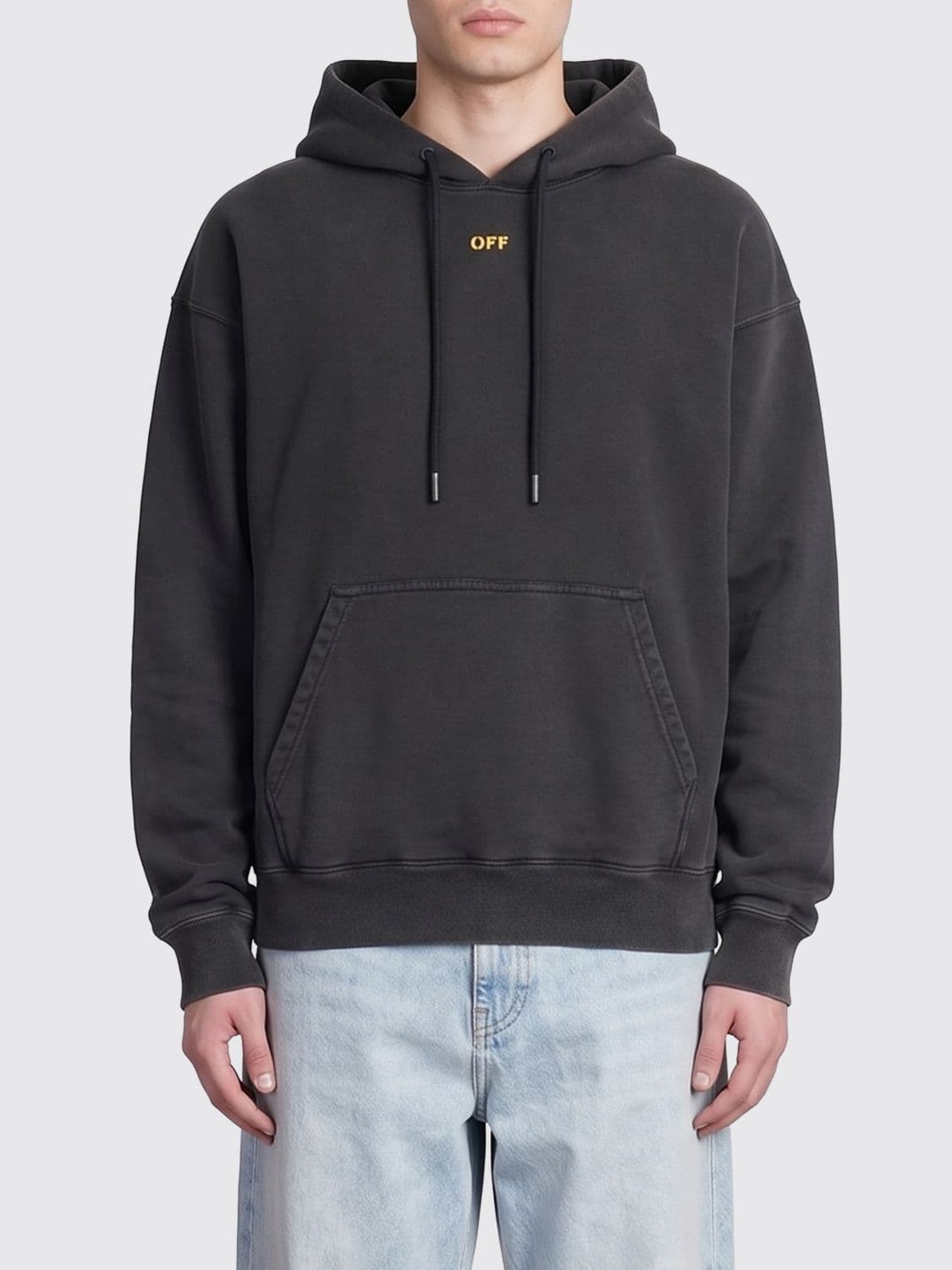 Off-White Hooded Sweatshirt with Logo