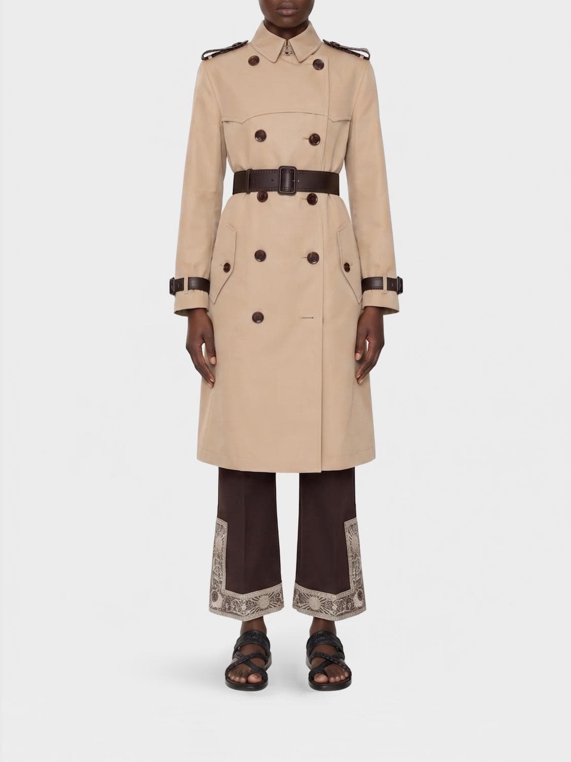 Burberry Double-breasted Cotton and Silk Trench Coat