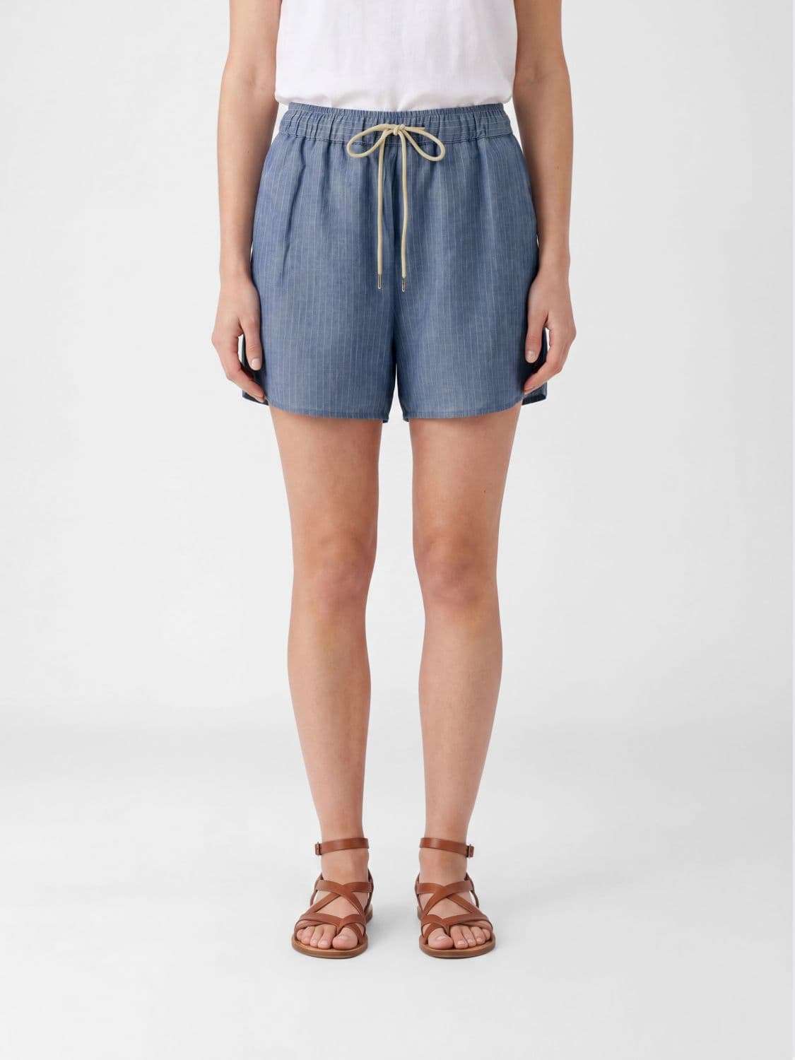Jacob Cohen Linen Blend Drawstring Shorts