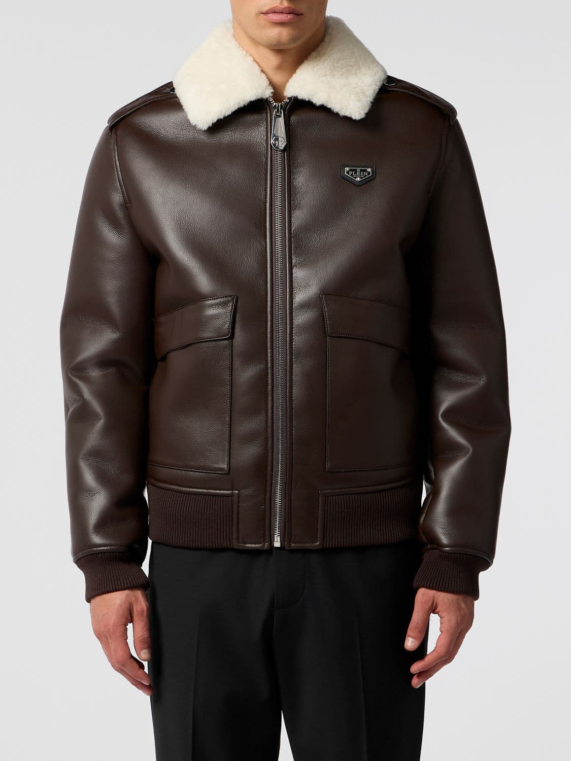 Philipp Plein Jacket Men color Brown
