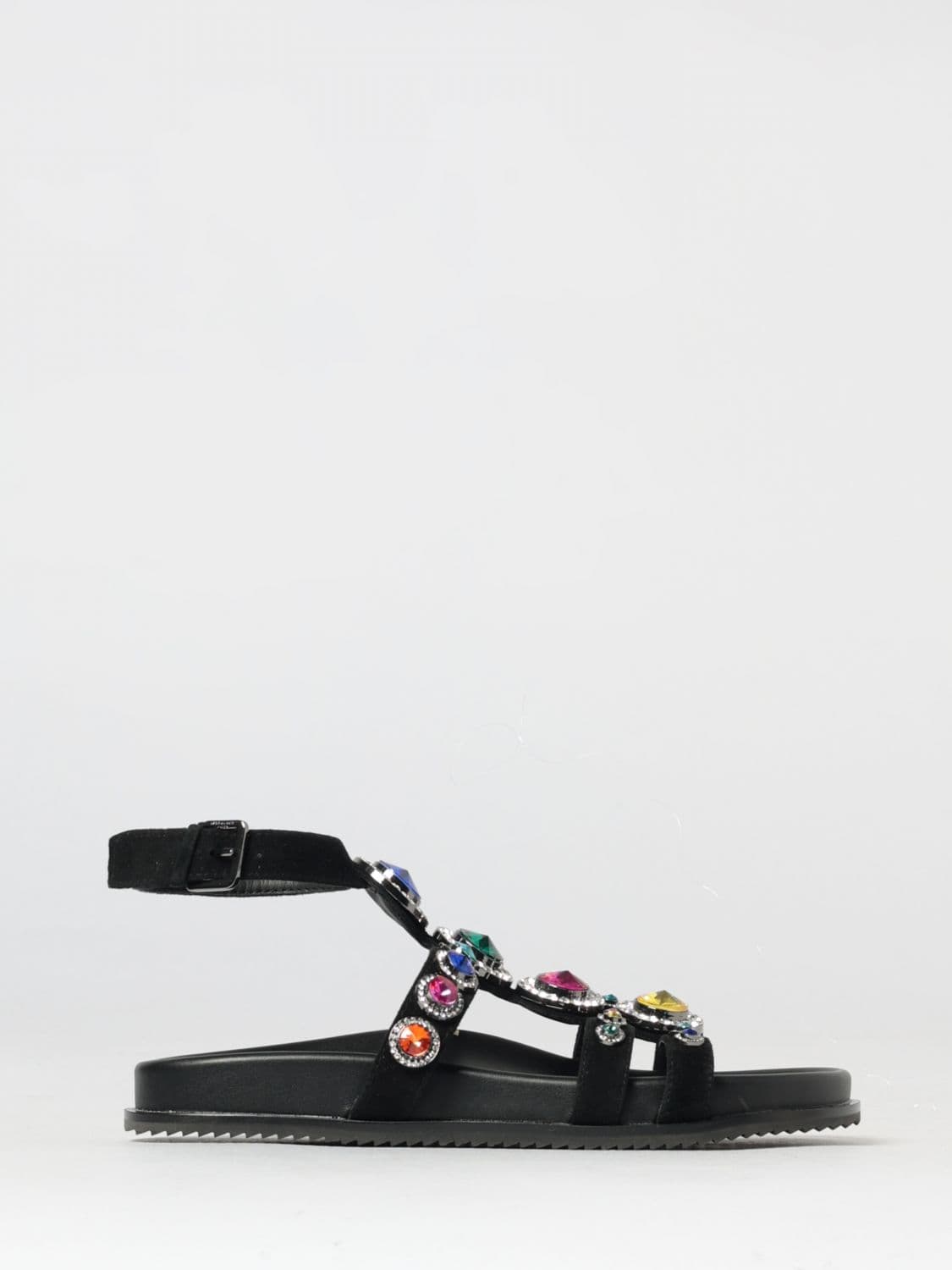 Kurt Geiger London Octavia Suede Sandal with Rhinestones