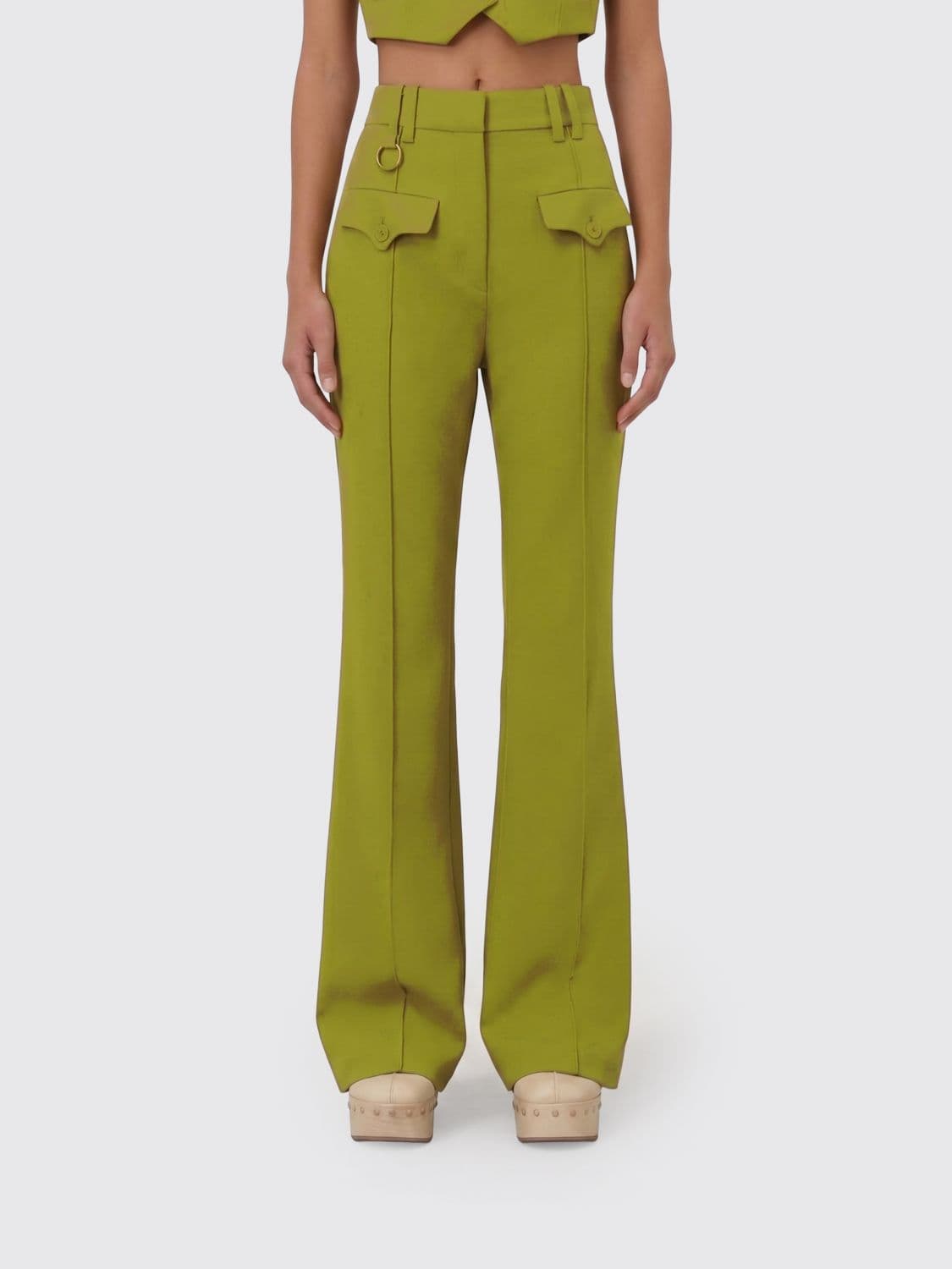 Zimmermann Wool Blend Flared Trousers
