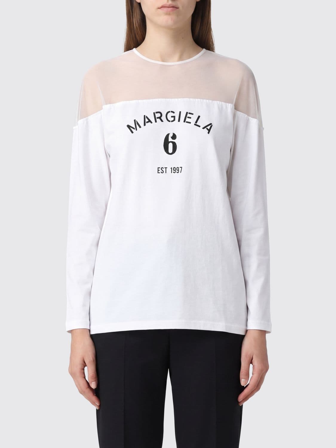 Mm6 Maison Margiela Cotton Jersey T-Shirts With Logo
