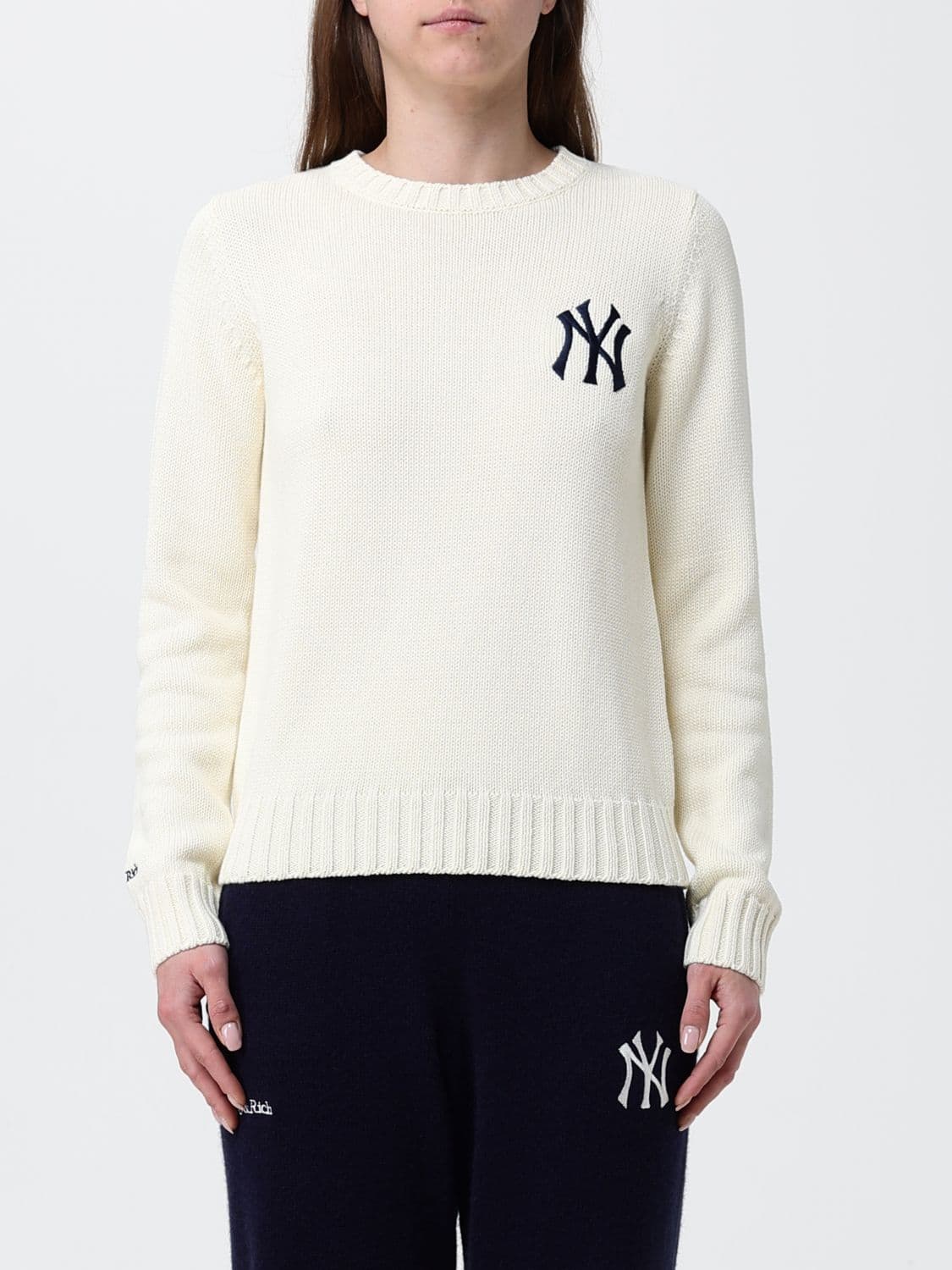 Sporty & Rich Monogram Crew Neck Sweater