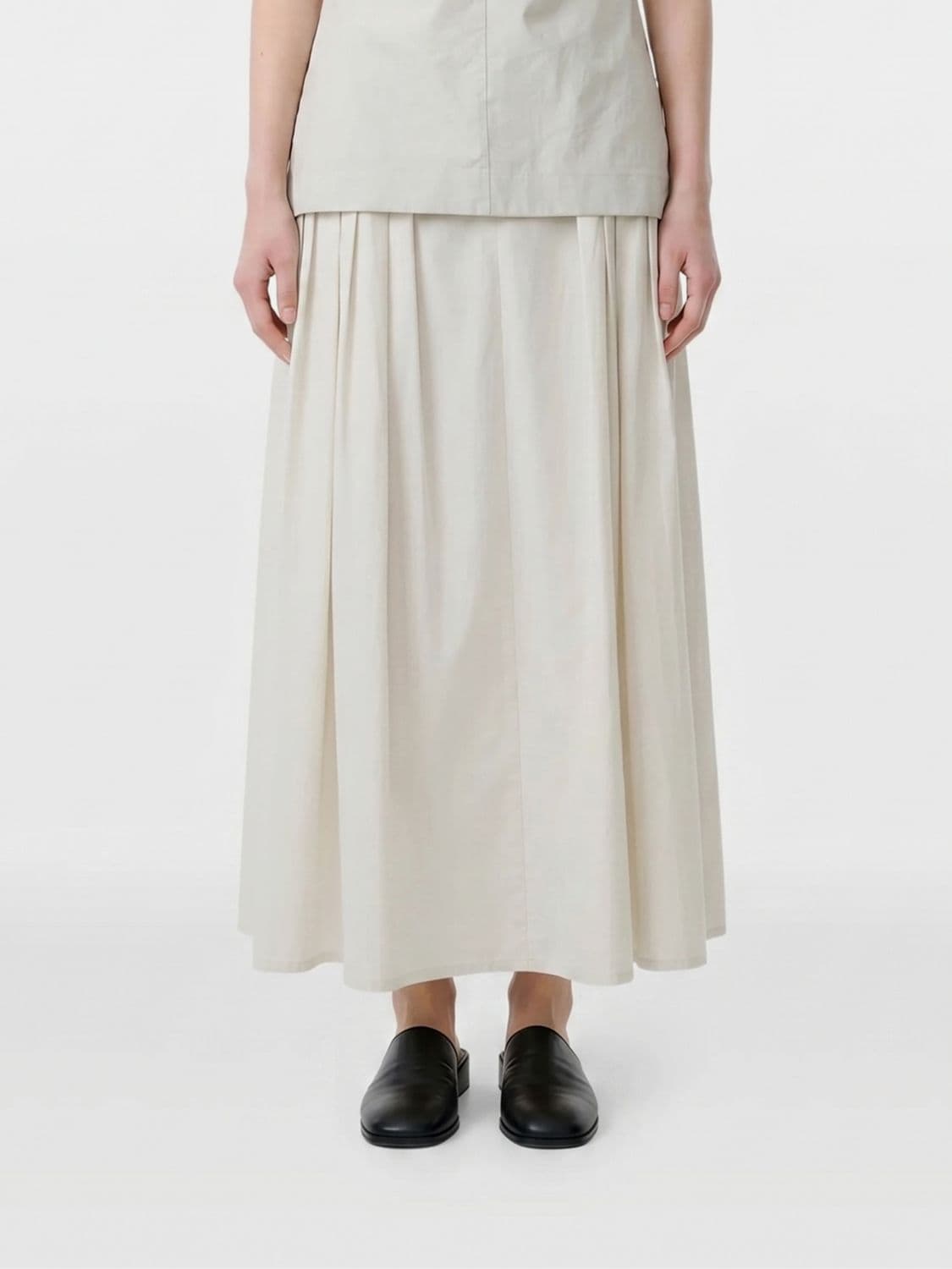 Studio Nicholson Cotton Skirt with Pleats