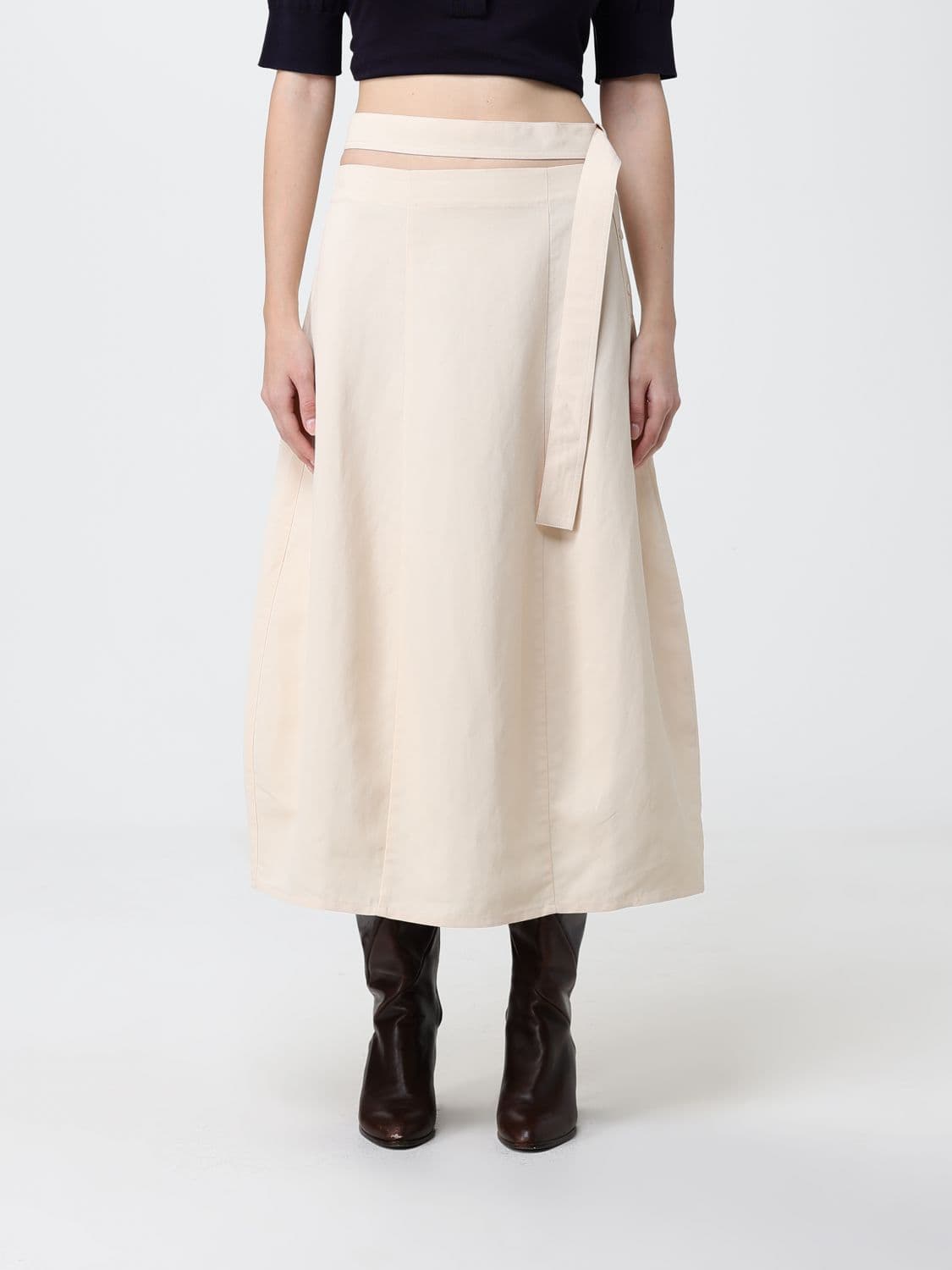 Studio Nicholson Linen Blend Wrap Skirt