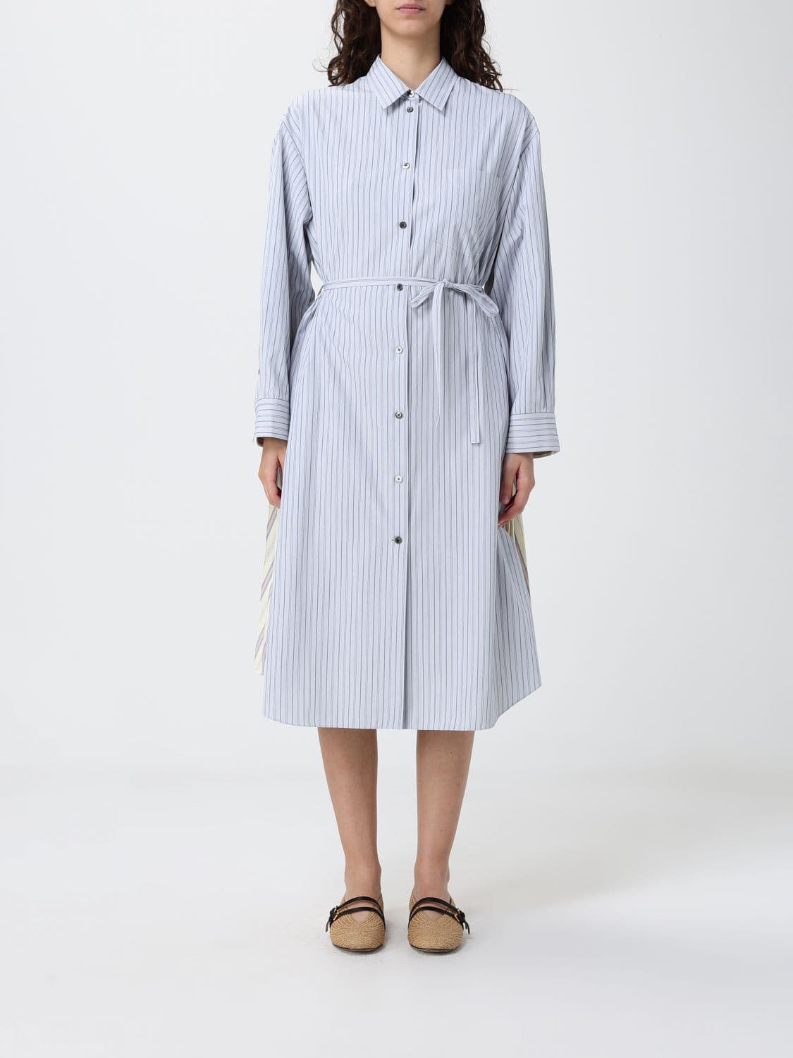 Paul Smith Striped Cotton Blend Shirtdress