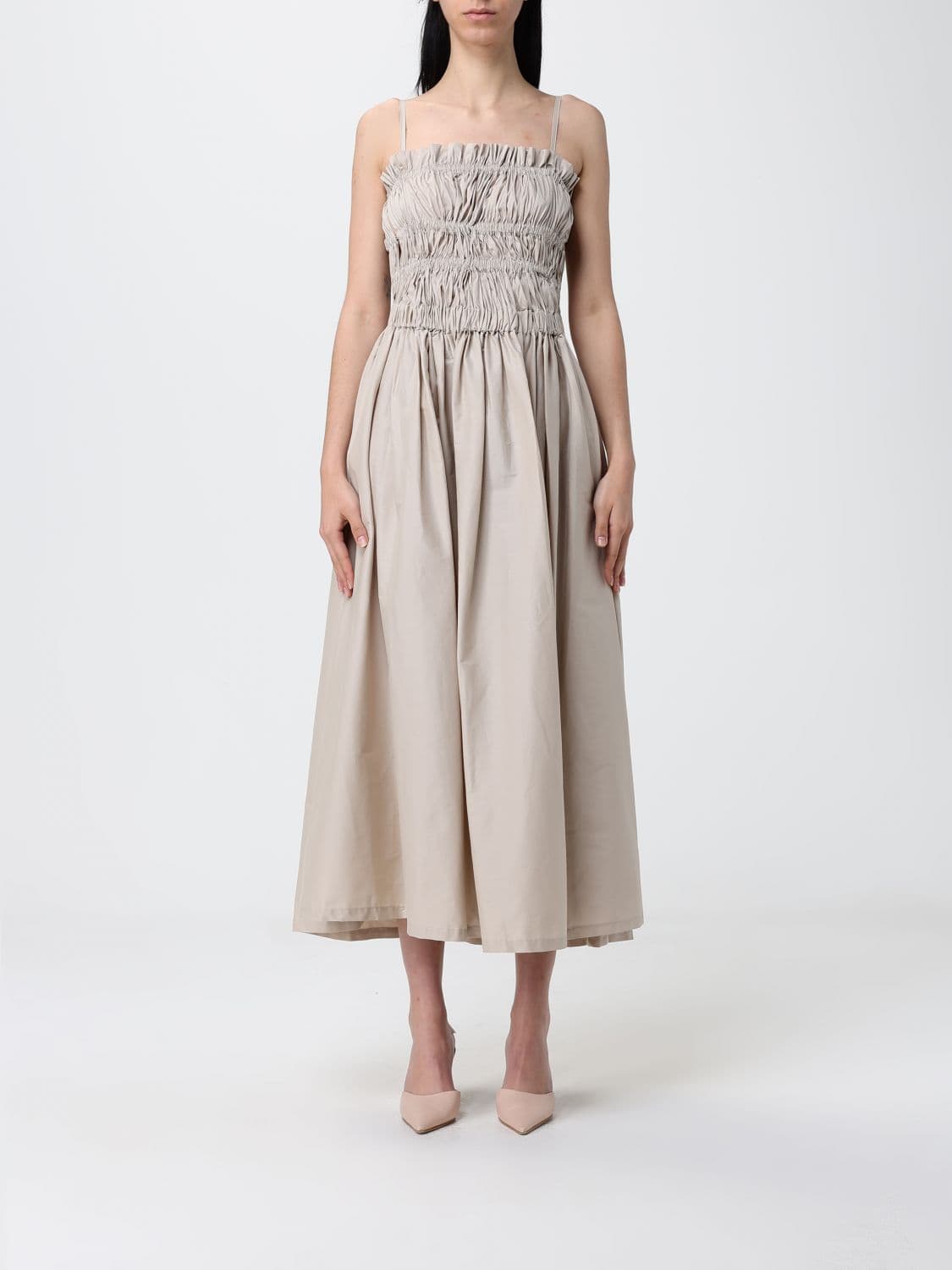 Liviana Conti Shannon Midi Dress in Cotton Blend