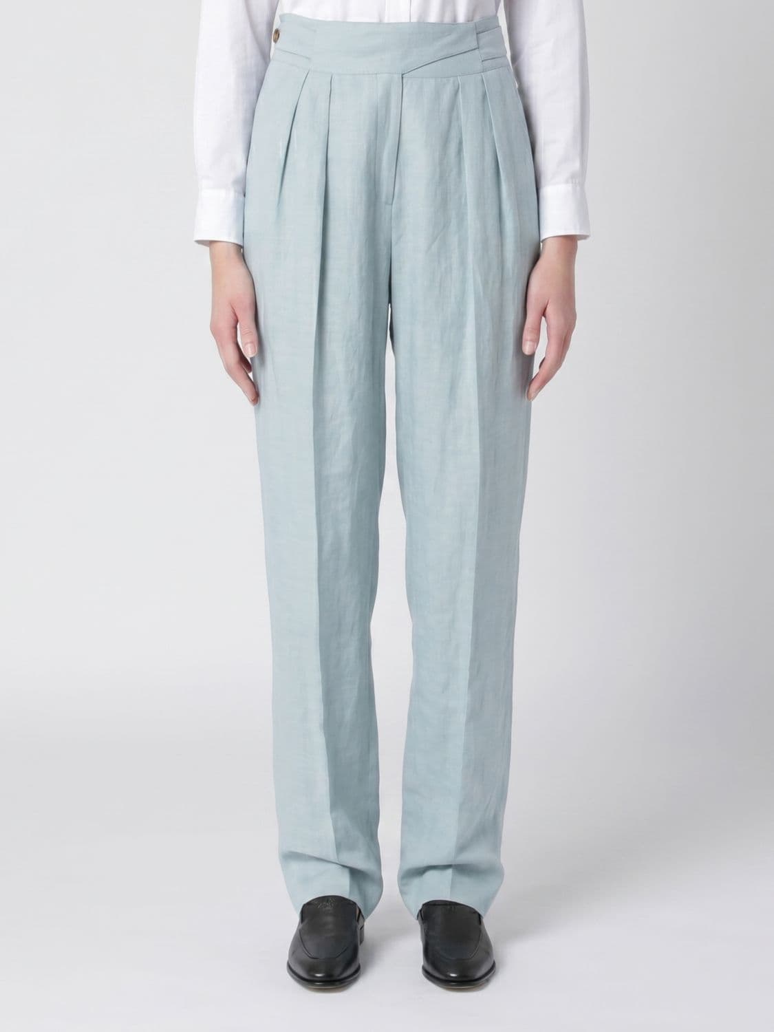 Blazé Milano Tailored Linen and Silk Trousers