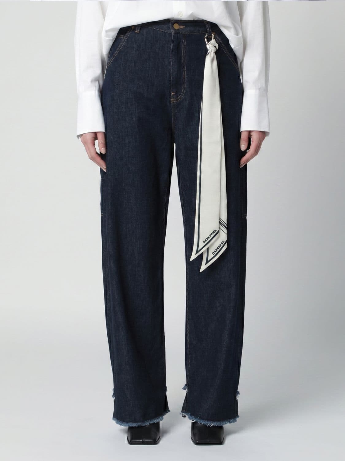 Darkpark Wide Leg Cotton Denim Jeans