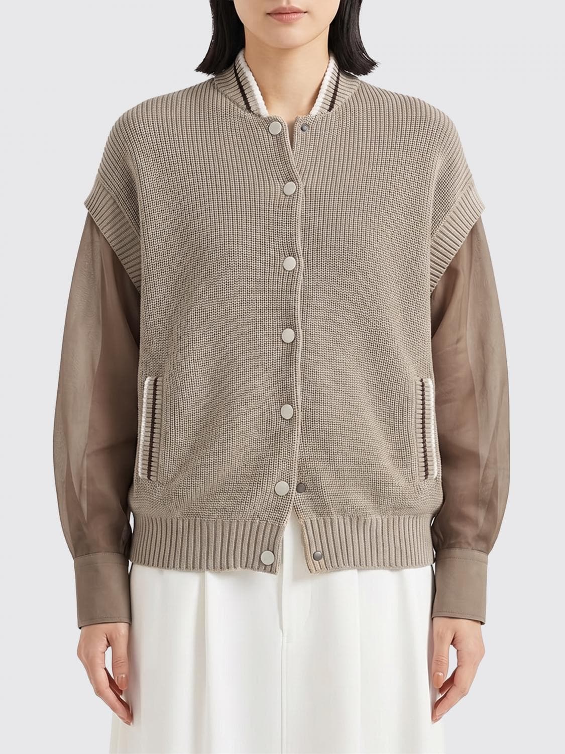Brunello Cucinelli Cotton Bomber Jacket