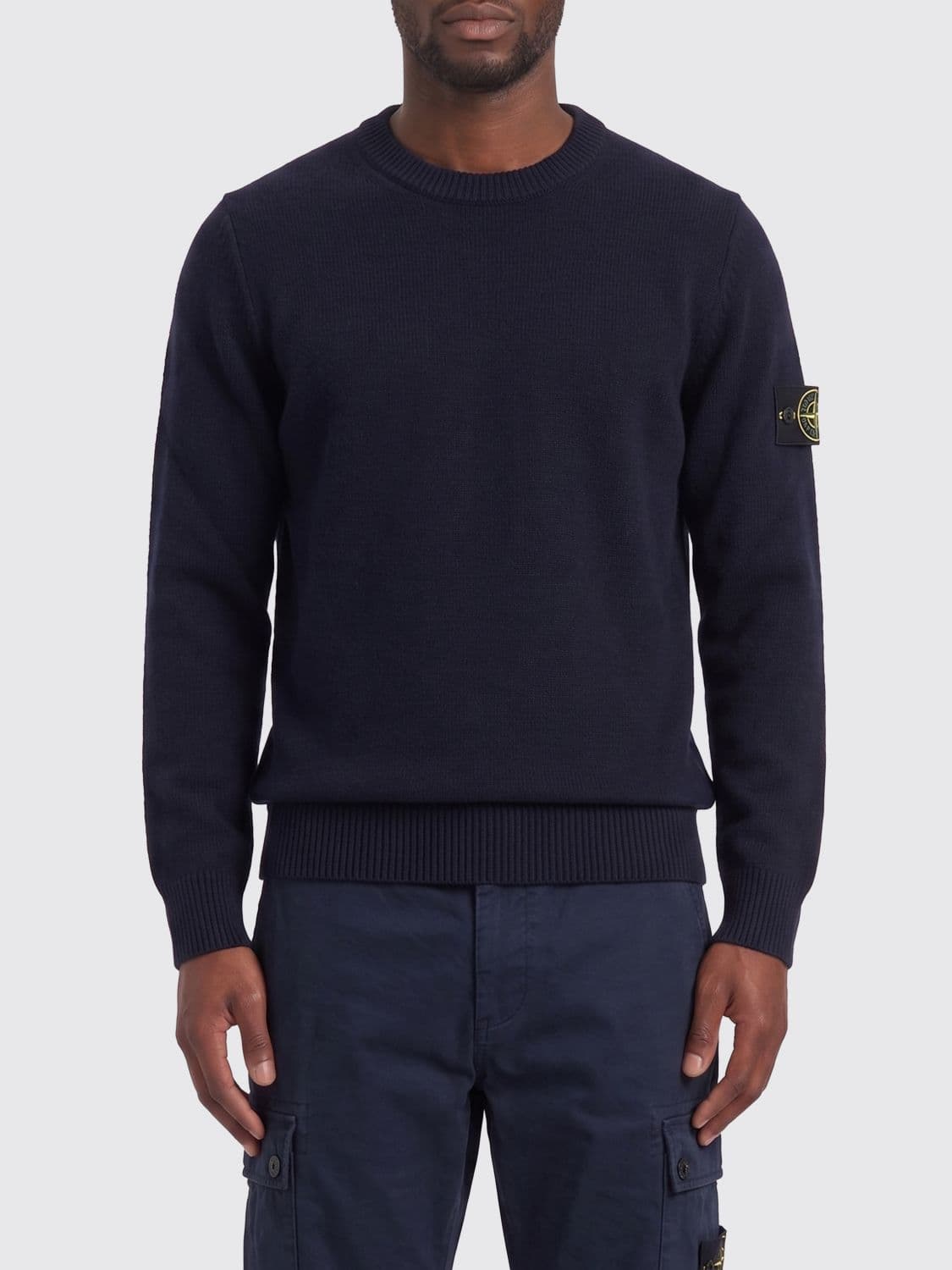 Stone Island Virgin Wool and Cashmere Crew Neck Sweater · XXL