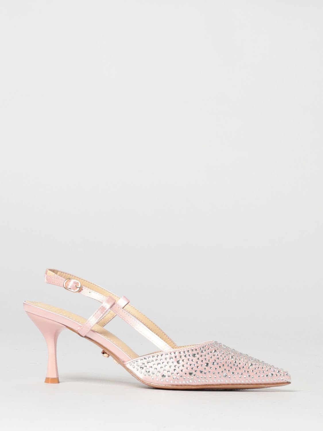 Twenty Fourhaitch San Francisco Satin Slingbacks with Rhinestones
