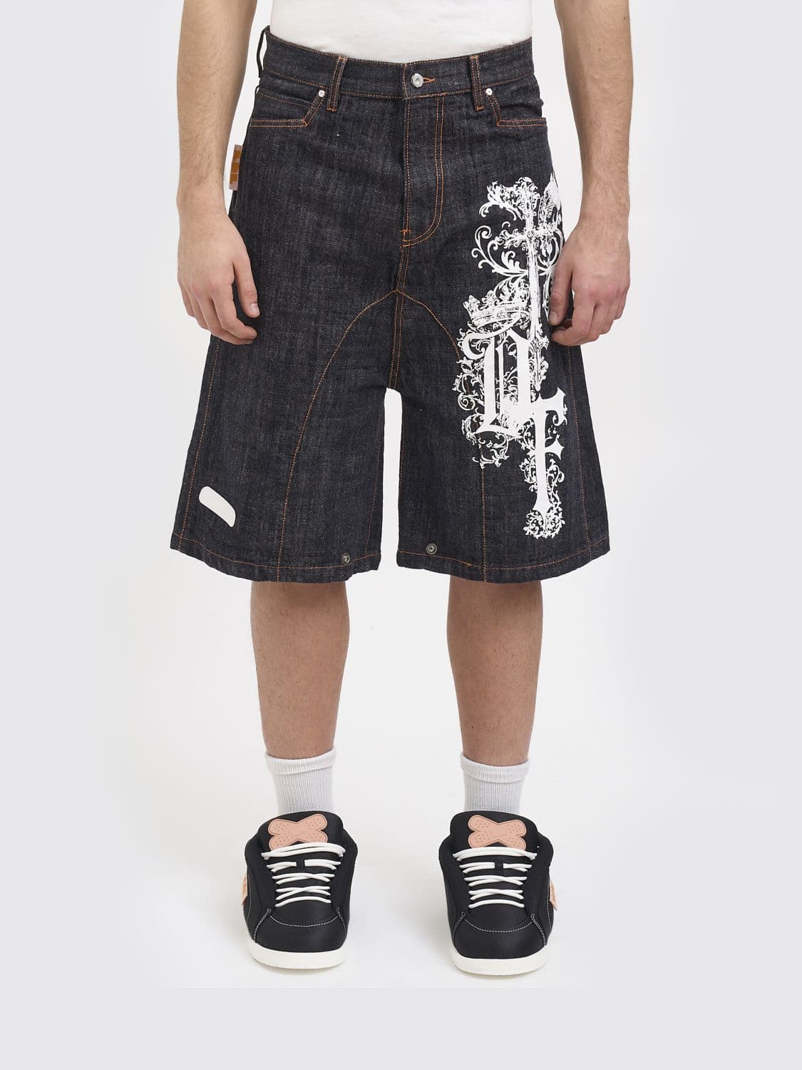 Pdf Cotton Denim Shorts · 30