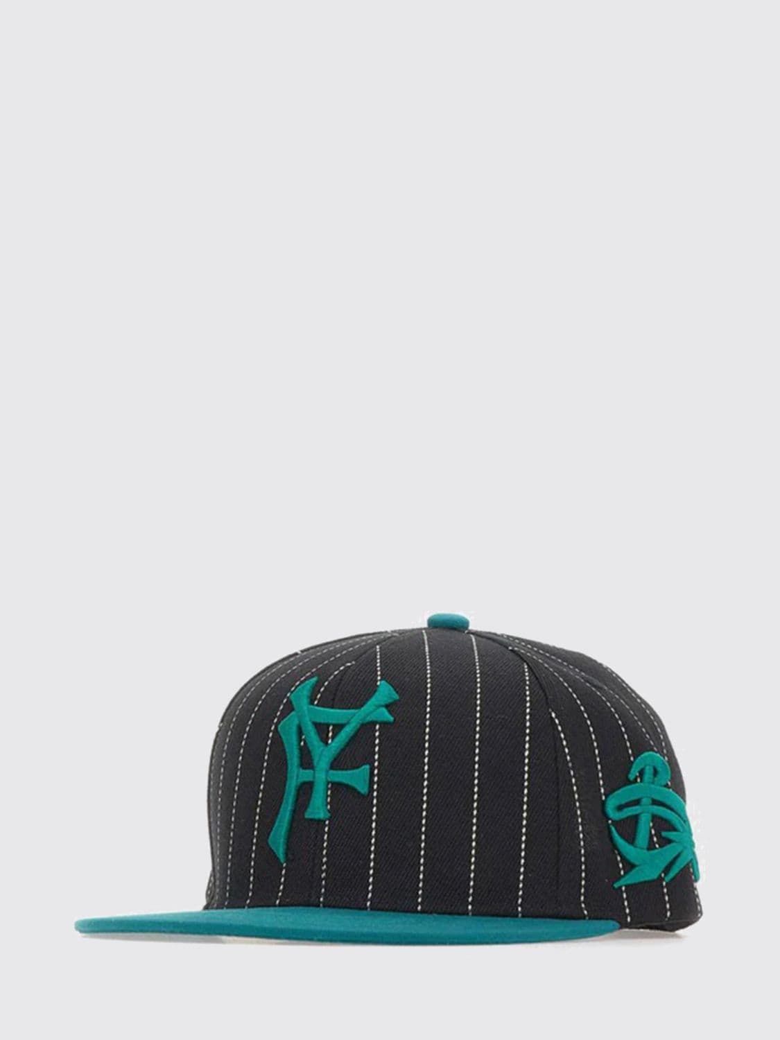 Pdf Twill Cotton Hat with Embroidered Stripes · OS