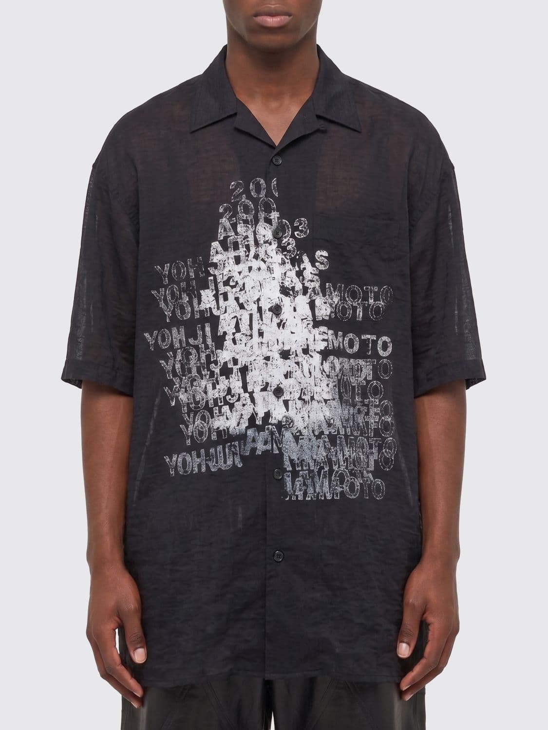 Y-3 Printed Viscose and Linen Shirt · M