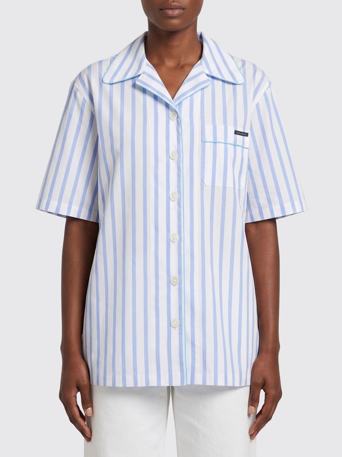 Dolce & Gabbana Striped Cotton and Silk Shirt