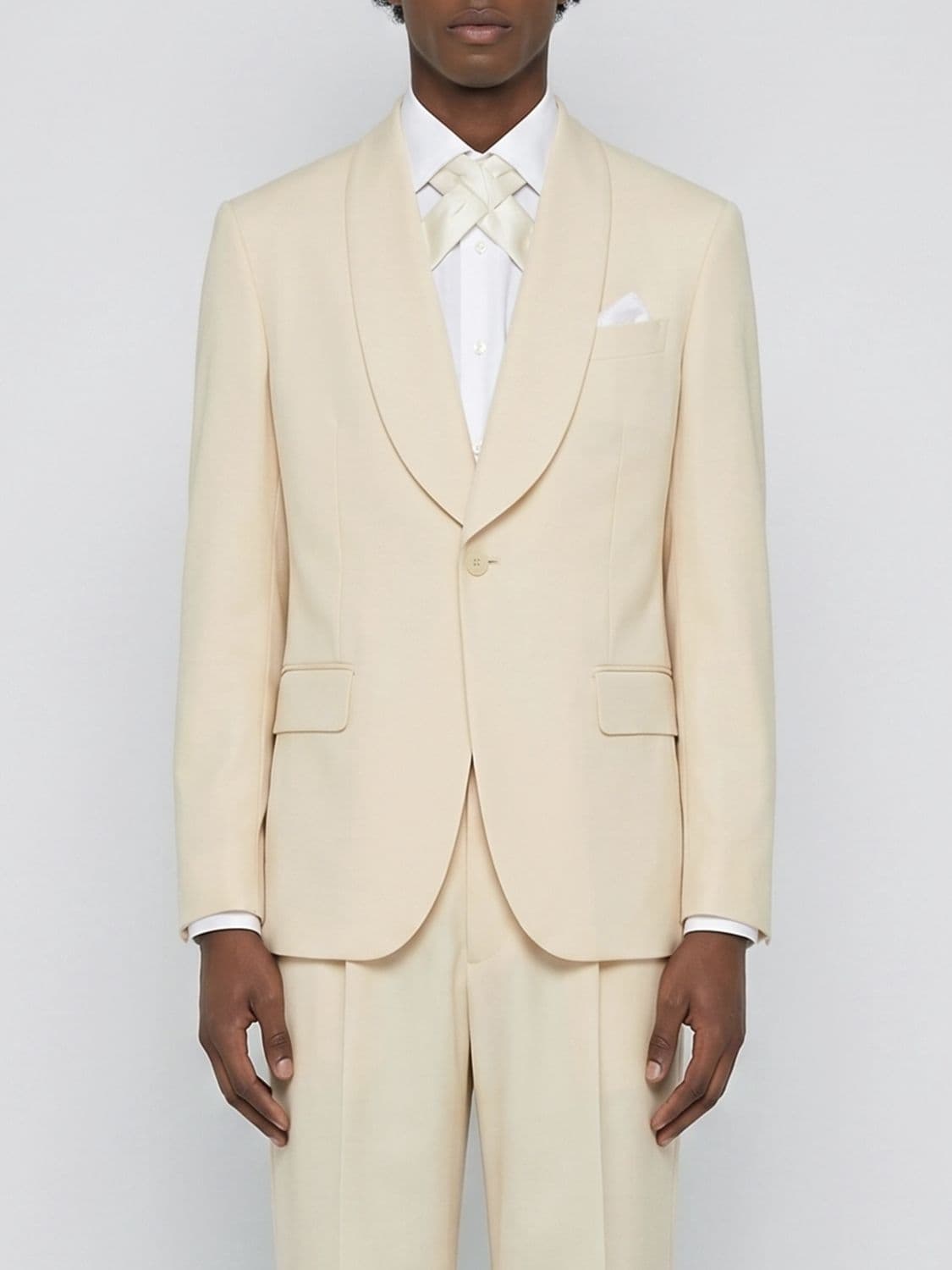 Bode Single Breasted Viscose and Linen Blazer