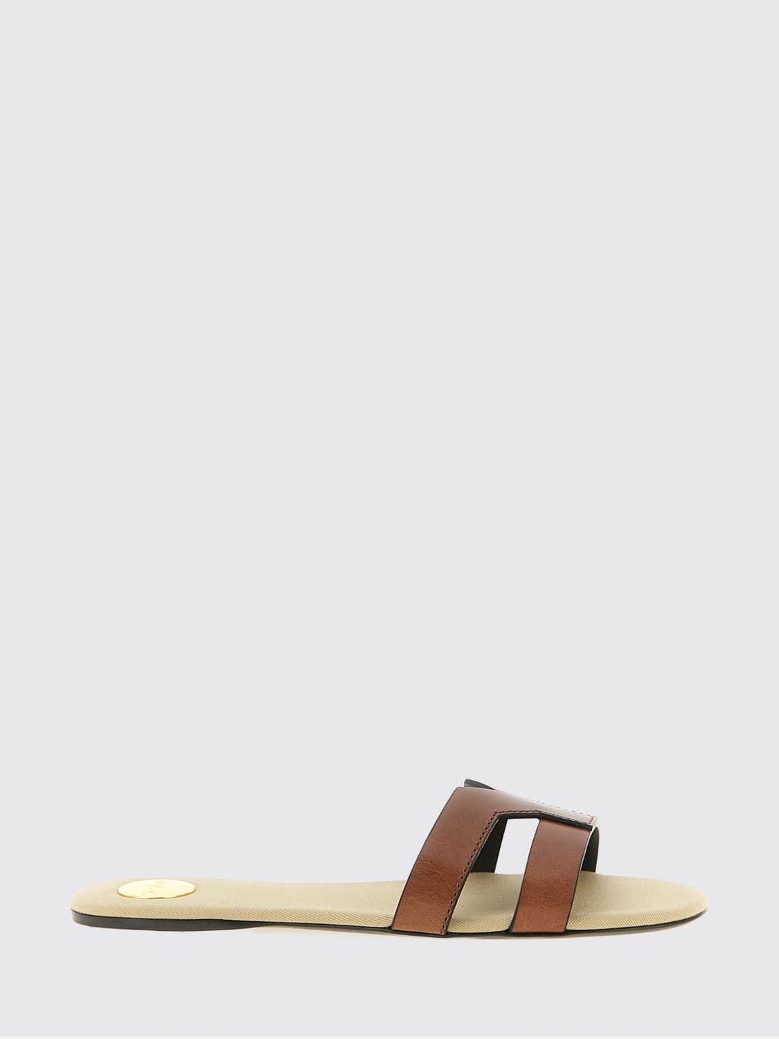 Saint Laurent Mabrouka Vegetable-Tanned Leather Sandal