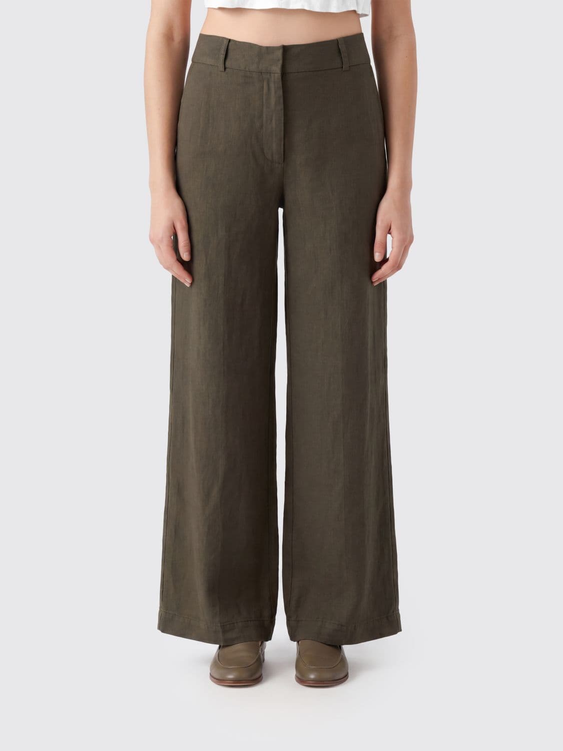 Pt Torino Linen Blend Tailored Trousers