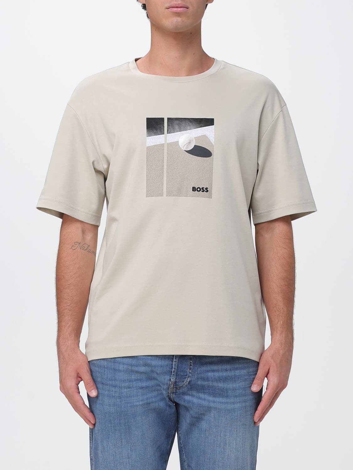 Boss Printed Cotton T-Shirt
