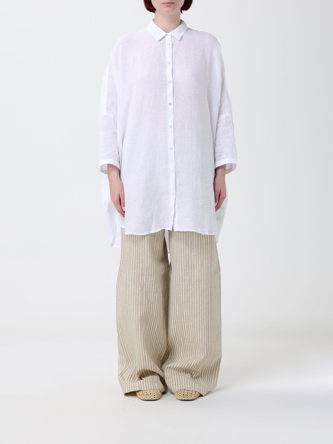 120% Lino Basic Linen Shirt · M