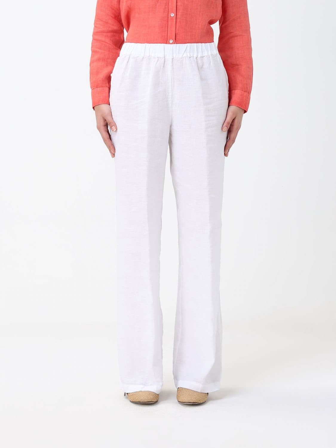 120% Lino Flared Linen Trousers