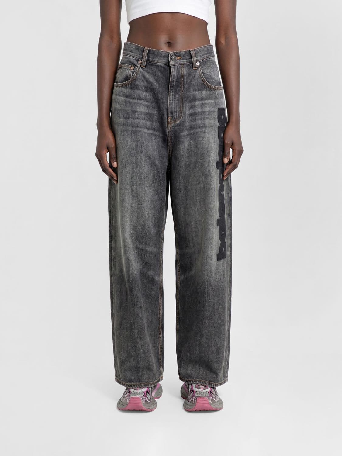 Balenciaga Palazzo Denim Jeans with Logo