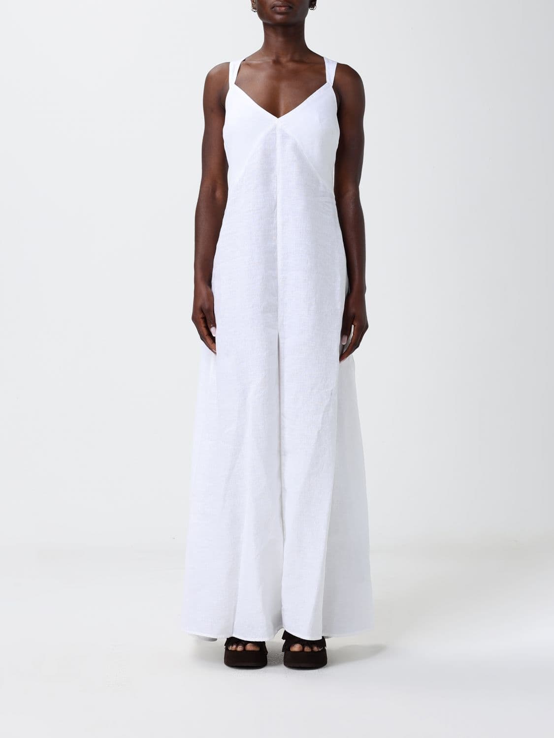 120% Lino Long Linen Dress · 38