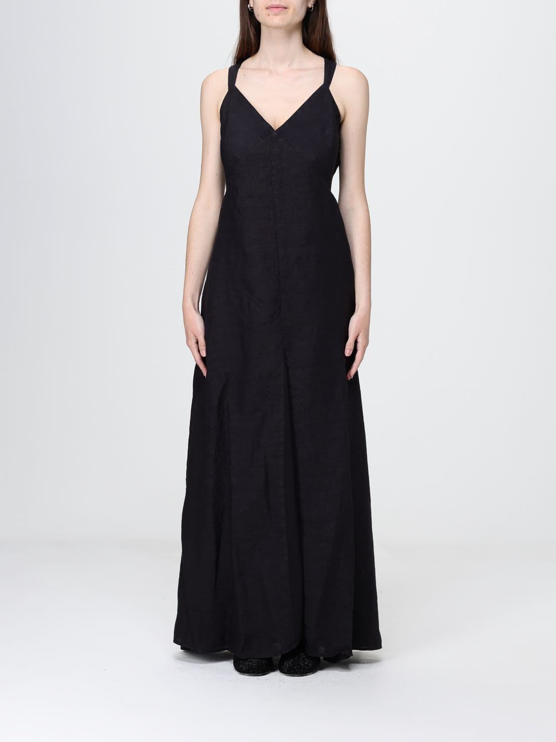 120% Lino Long Linen Dress