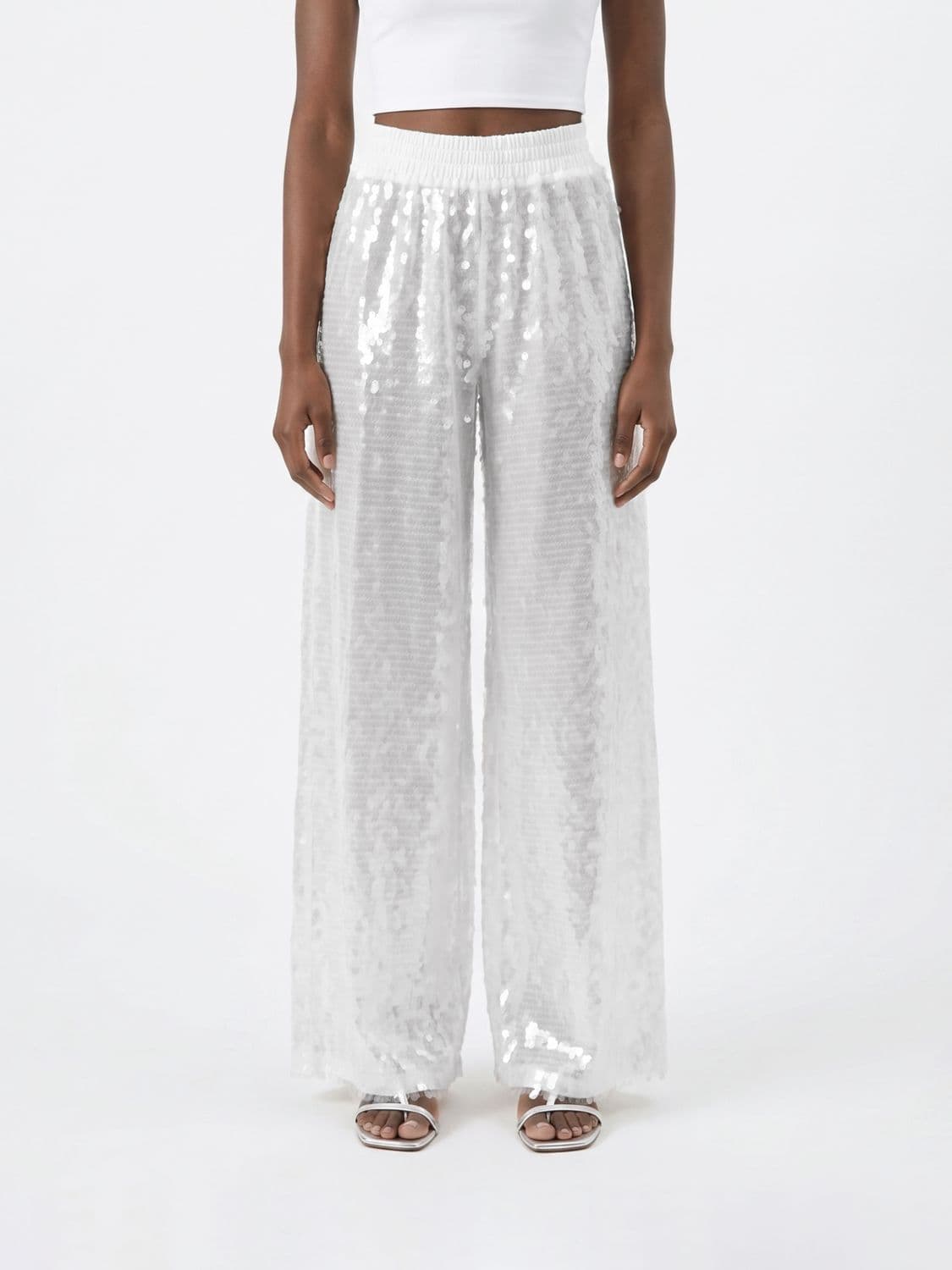 Norma Kamali Sequin Palazzo Pants