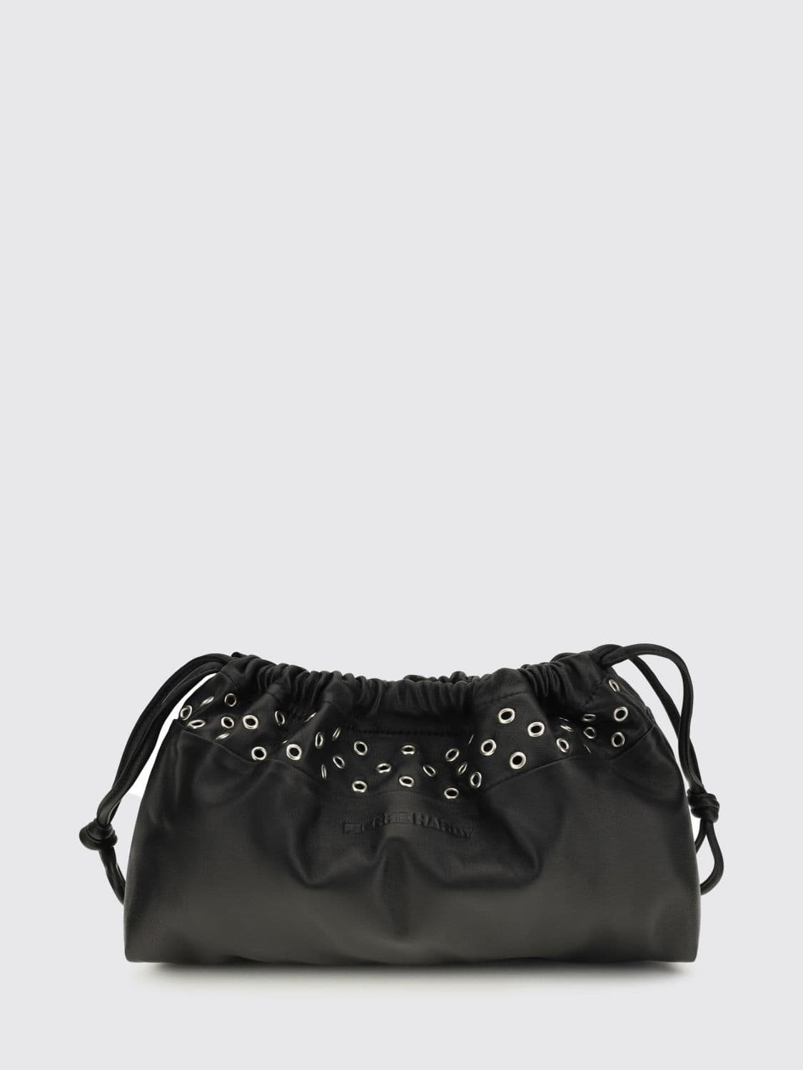 Pierre Hardy Twin Leather Clutch with Metal Eyelets