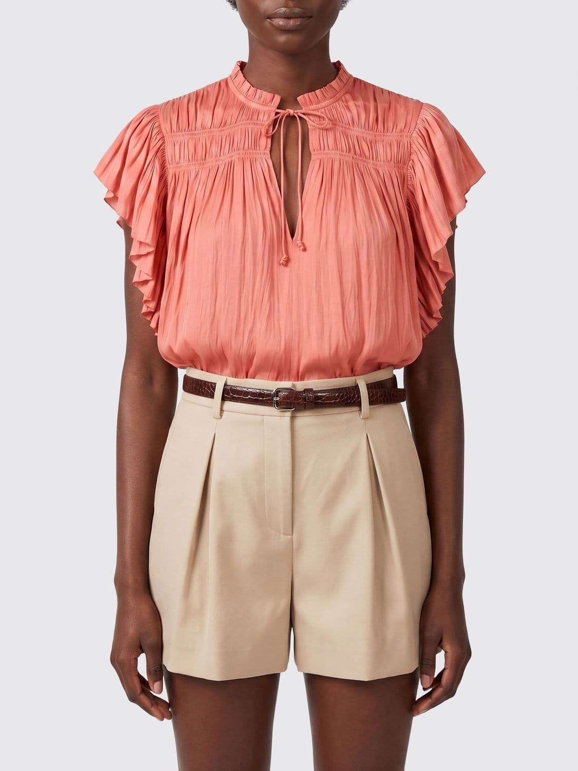 Ulla Johnson Pleated Satin Blouse