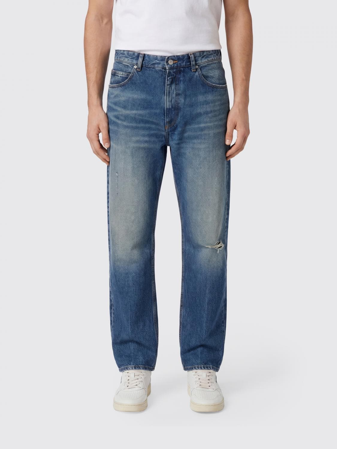 Mm6 Maison Margiela Printed Denim Straight Jeans
