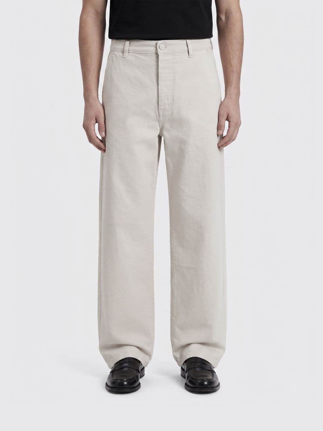 Ami Paris Wide Leg Jeans in Cotton Denim