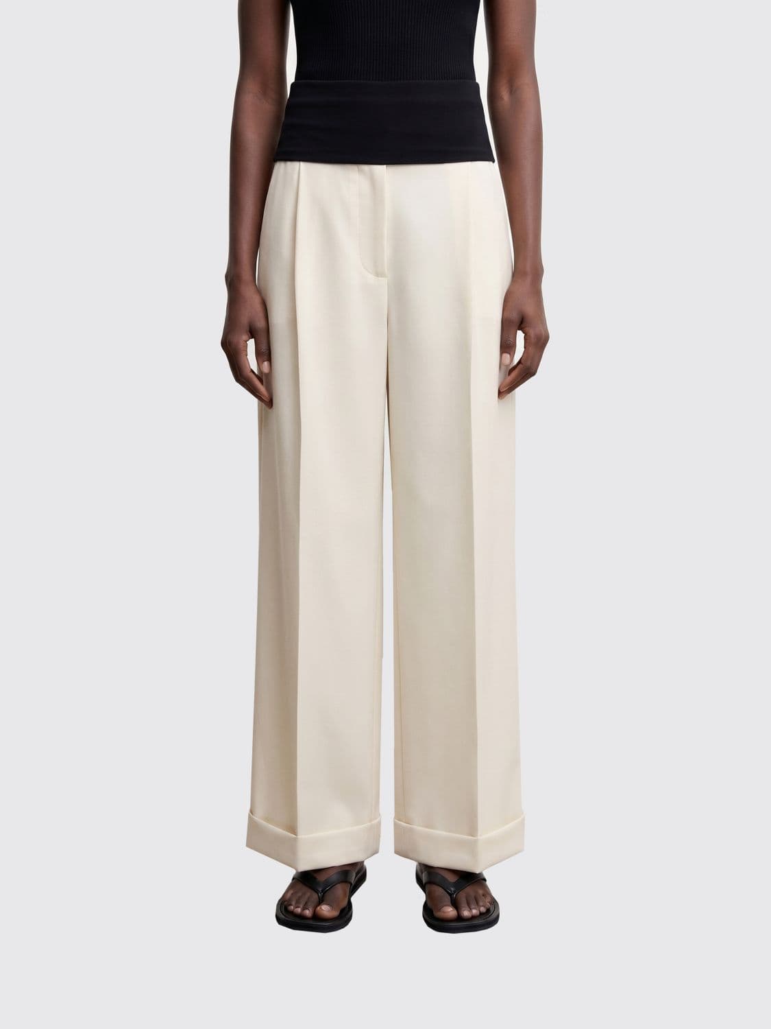 Darkpark Wide Leg Cotton Trousers